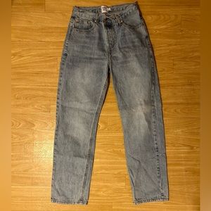 Princess Polly Asymmetrical Jeans - Light Wash - Size US 0